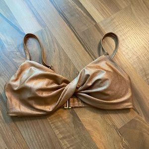 Metallic bronze bikini top